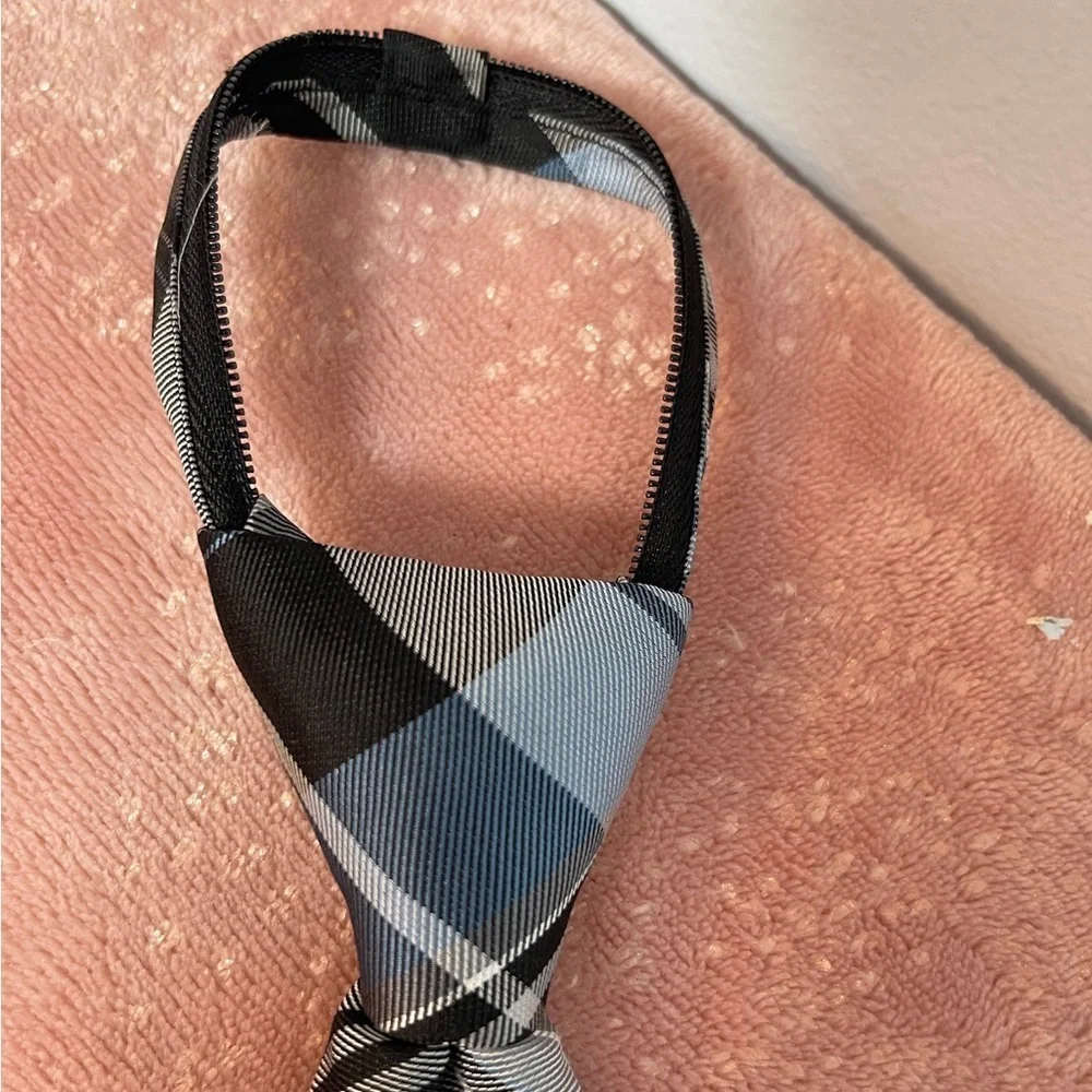 George Black and Gray Plaid Tie
